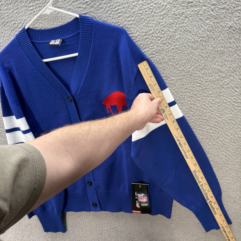 Buffalo Bills Sweater Womens XL Blue Cardigan Embroidered NFL Football NEW - Picture 5 of 14